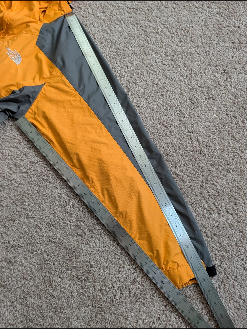 North Face Mens Yellow Gold Gray Vintage 90s Raintex NP10311 Gore-Tex Jacket L